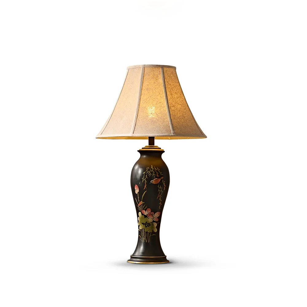 Soft Lotus Ceramic Table Lamp Minimalist