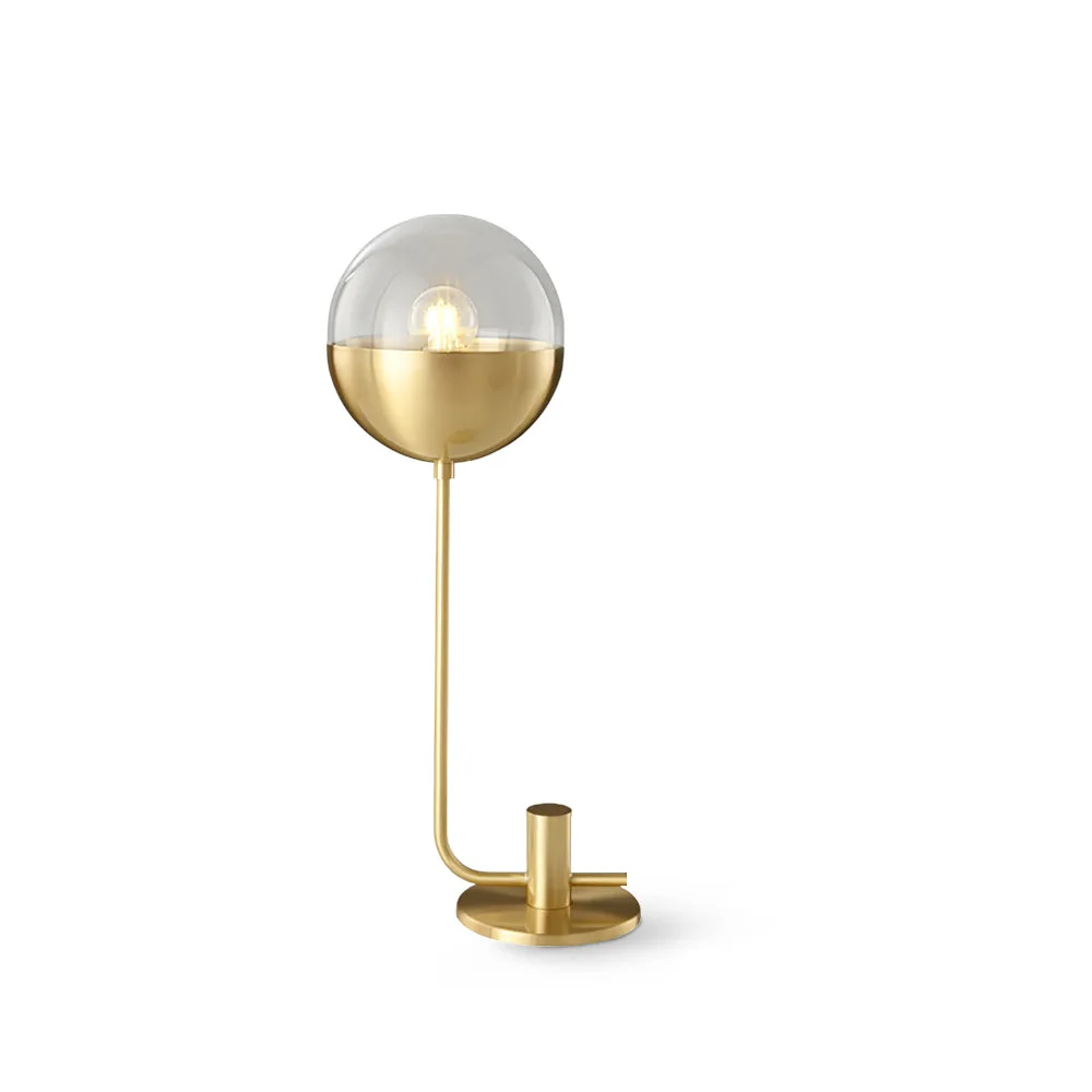 Fine Crafted Brass Globular Table Lamp Enhanced