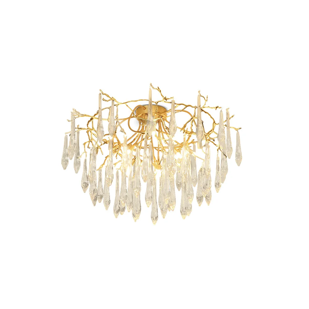 Consistent Teardrop Round Crystal Ceiling Lamp Convenient