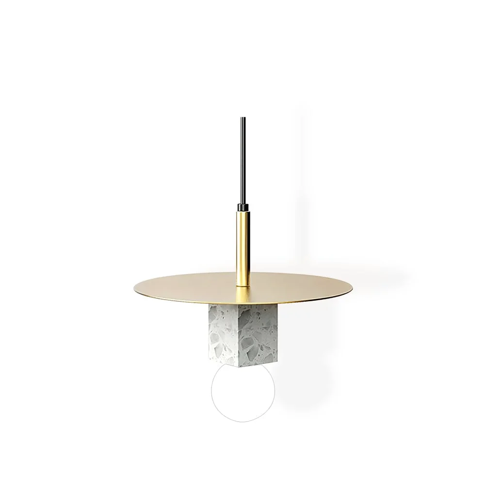 Consistent Stone Square Pendant Lamp Soft