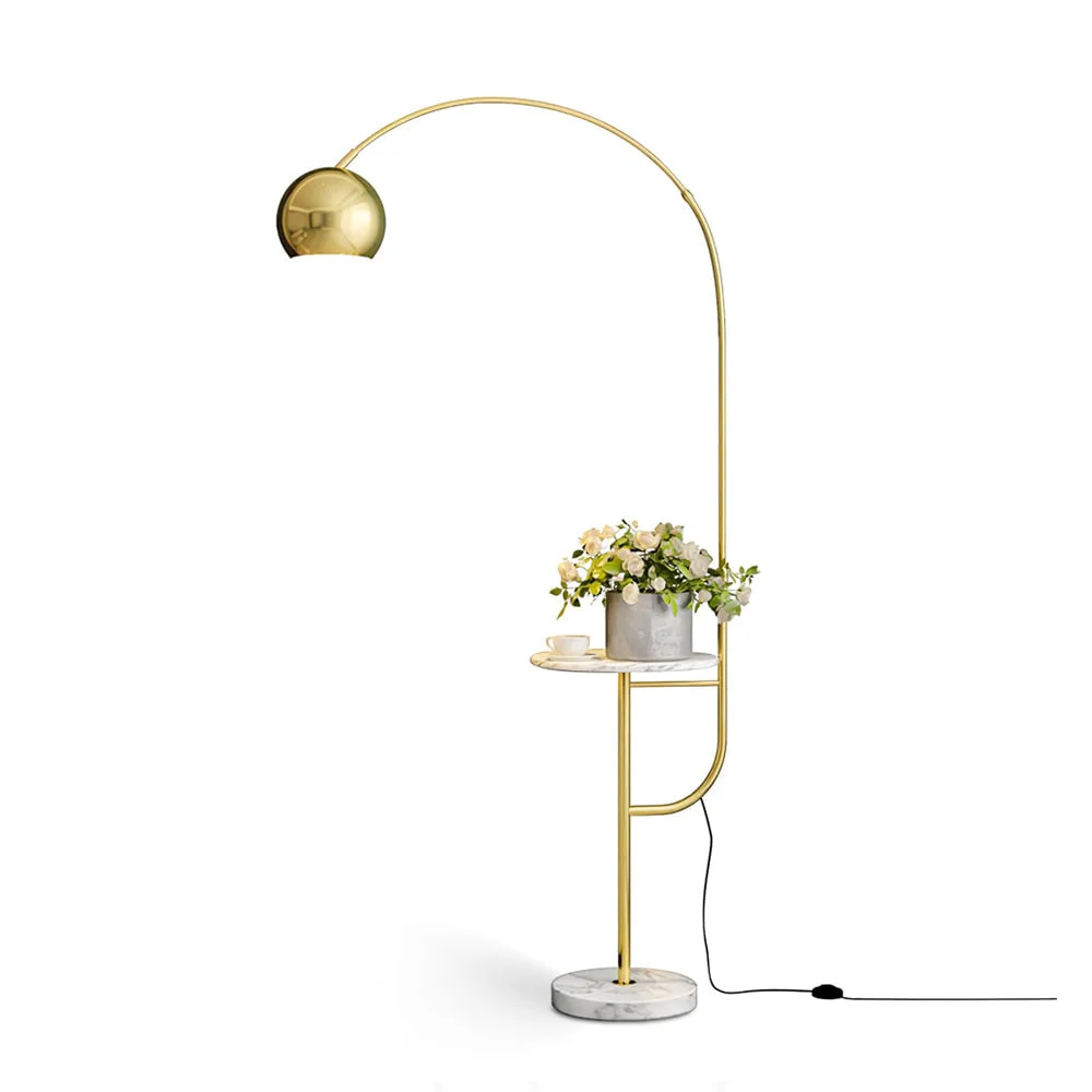 Traditional Arc Drawer Floor Lamp Classic