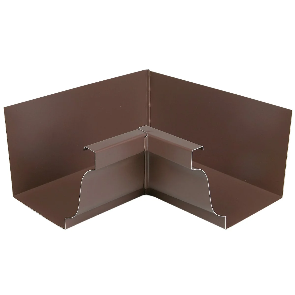 Natural Spectra Metals 5 In. Aluminum Brown Mitre Gutter Inside Corner Smart