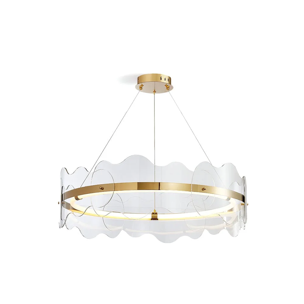 Refined Acrylic Wave Chandelier Clean
