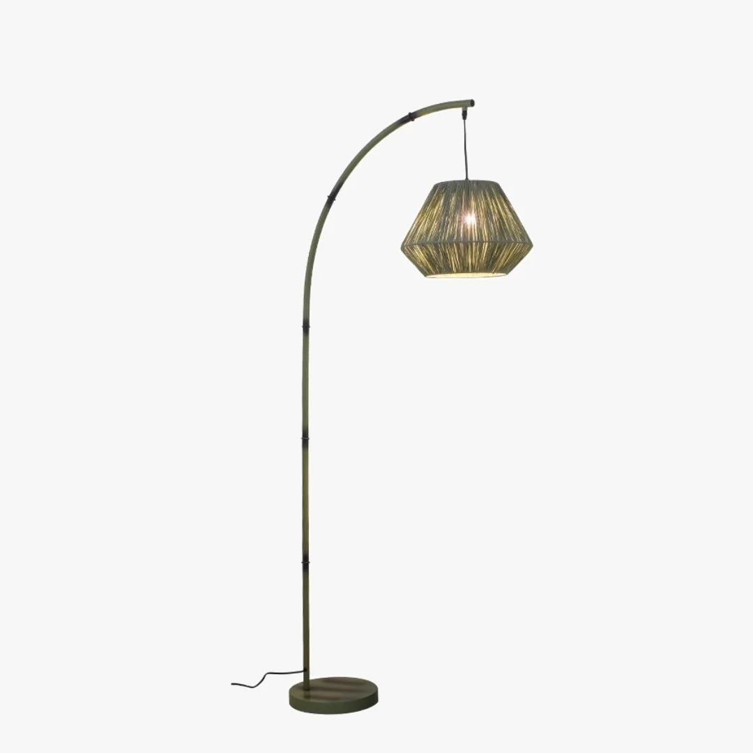 High-Grade Bamboo Fishing Floor Lamp Genuine