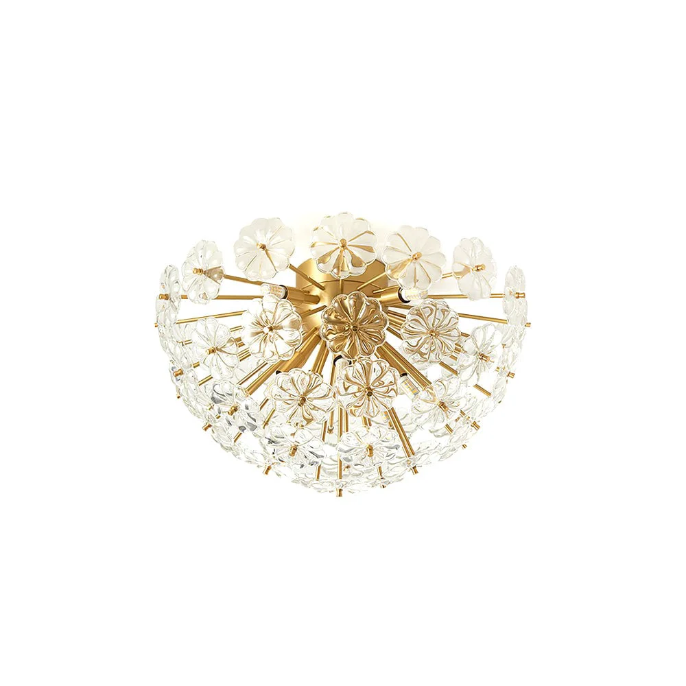 Smooth Lamina Crystal Ceiling Light Sophisticated