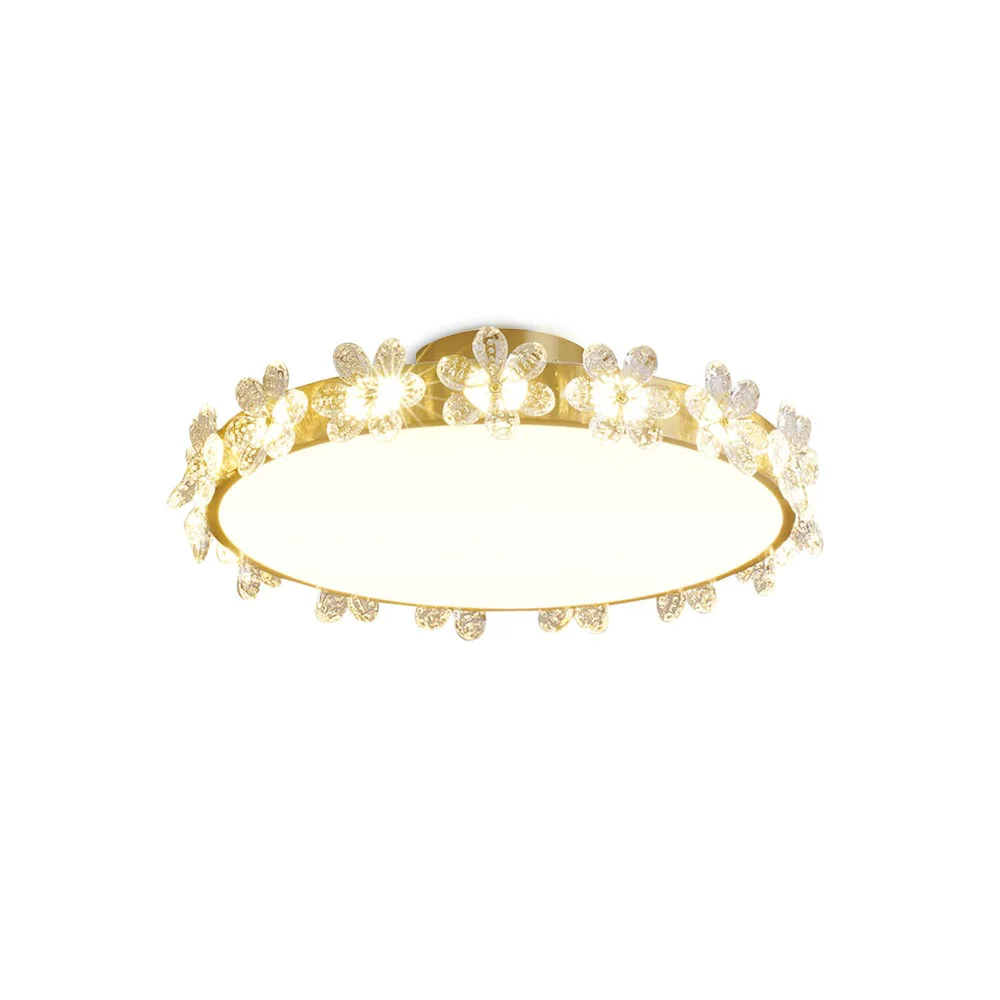 World-Class Petal Crystal Ceiling Lamp Practical