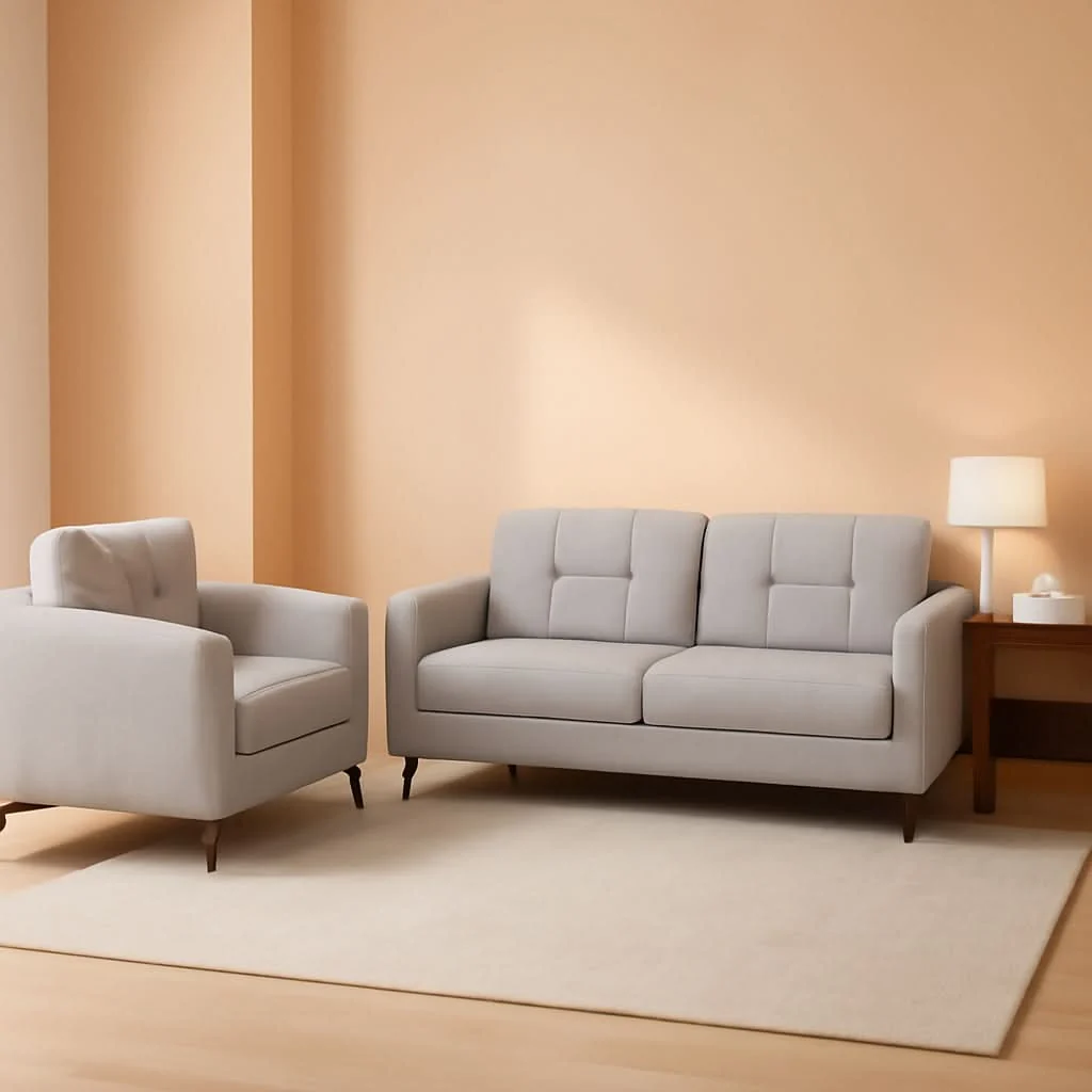 Durable Callie Light Gray Velvet Sofa Loveseat Set 79 Inch Living Room Furnitu High-Quality