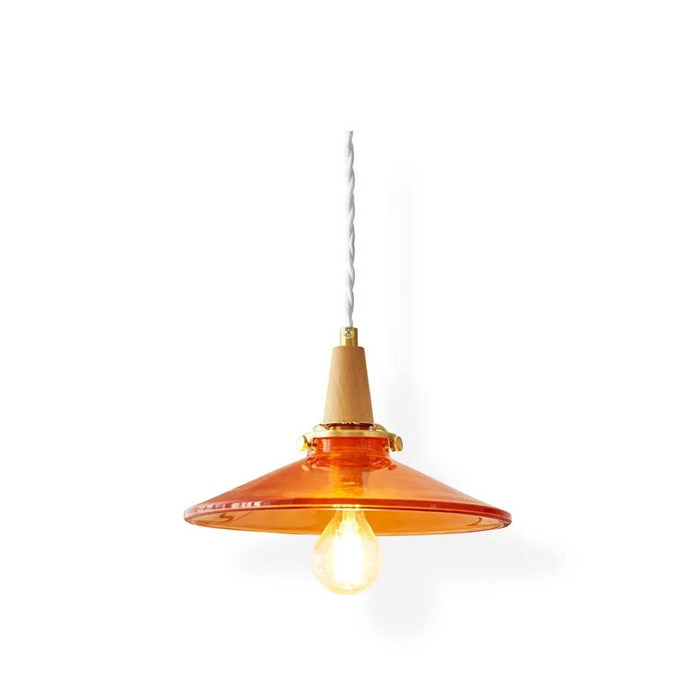 Superior Orange Glass Pendant Lamp Breathable