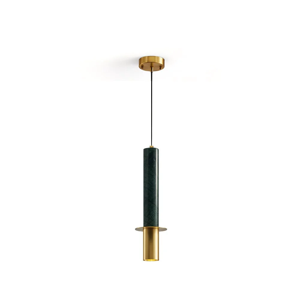 Eco-Friendly Marble Cylinder Pendant Light User-Friendly