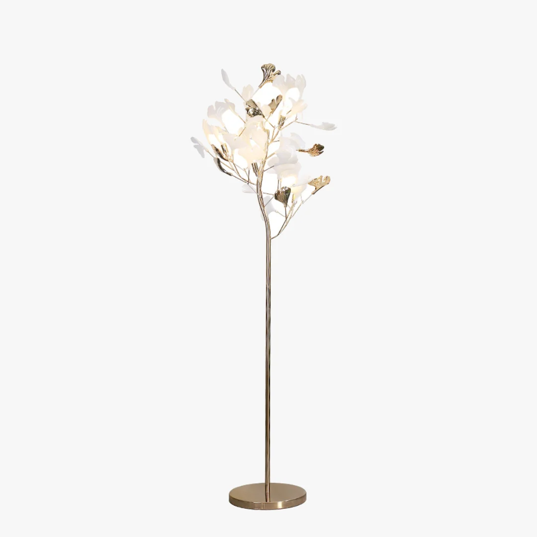 Crafted Ginkgo Biloba Floor Lamp Genuine