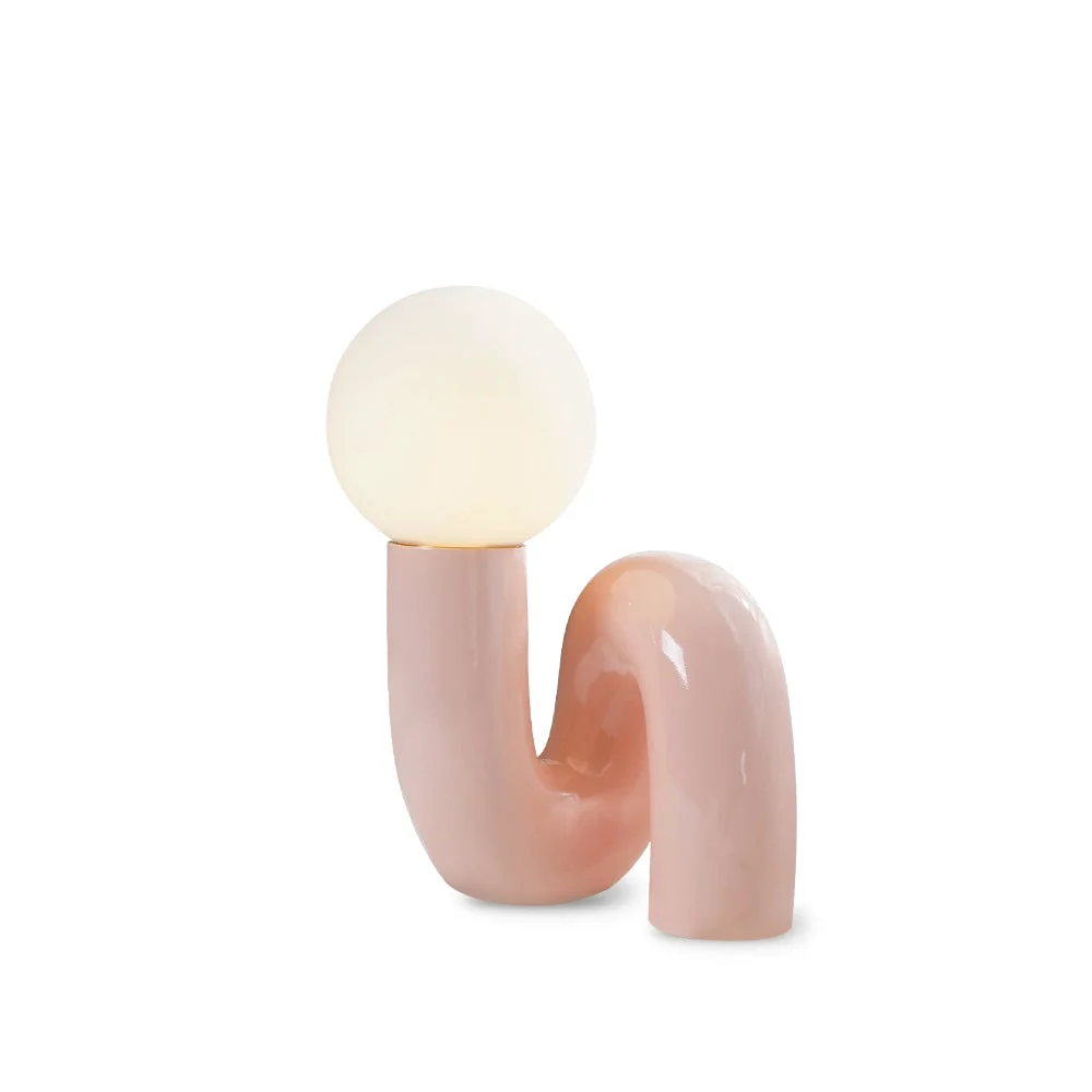 Long-Lasting Spiral Glass Table Lamp Solid
