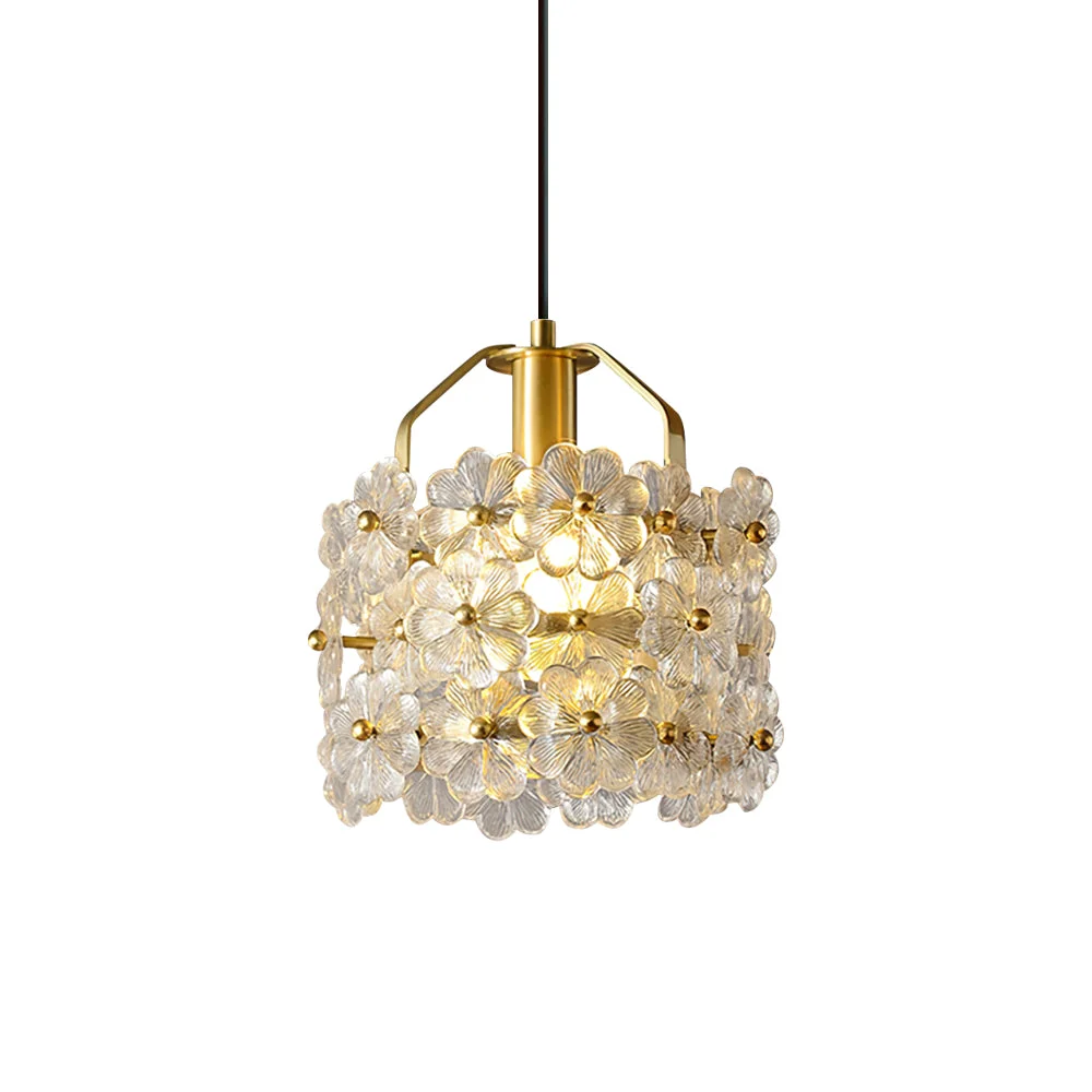 Soft Petit Floral Glass Pendant Lamp Clean