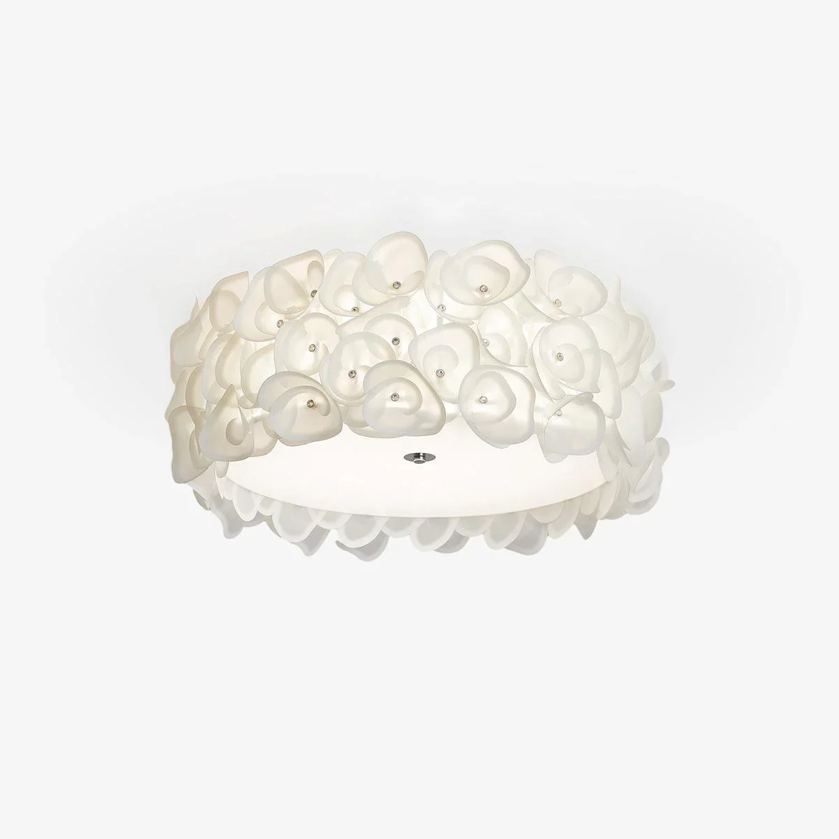 Fine White Hydrangea Ceiling Lamp Classic