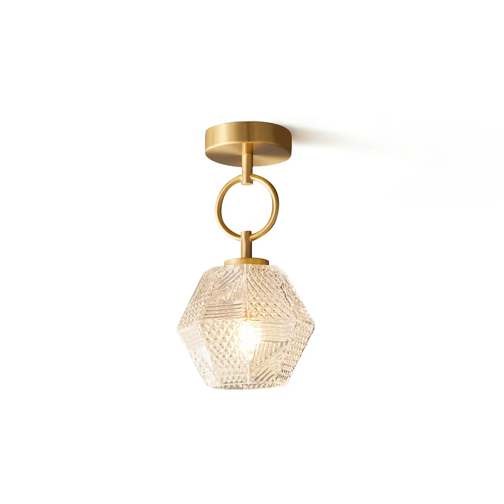 Consistent Diamond Cut Art Deco Ceiling Light High-End