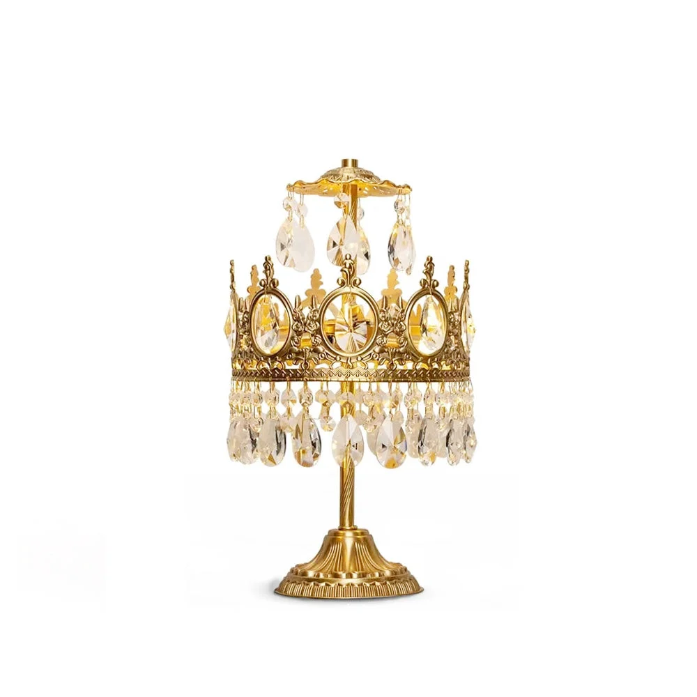 Solid Vintage Crystal Table Lamp Functional
