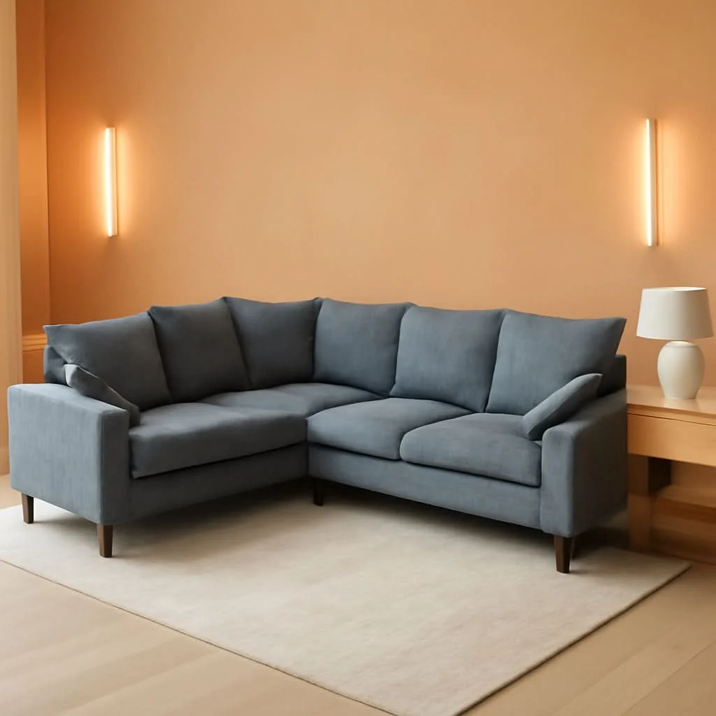 Luxury Six Seat Corner Sectional Sofa With Linen Fabric For Living Room First-Class