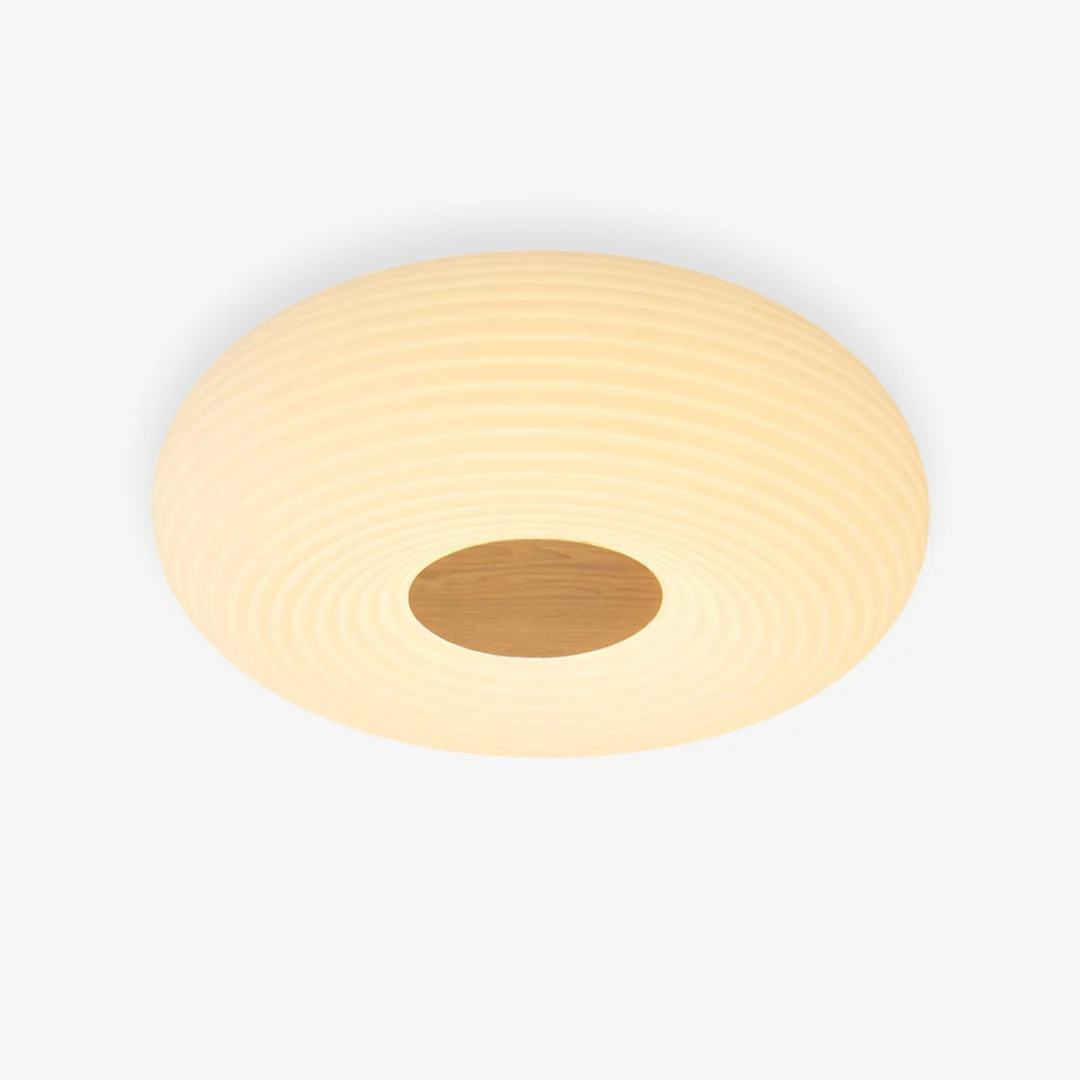 Luxury Round Cream Ceiling Light Environmentally Friendly