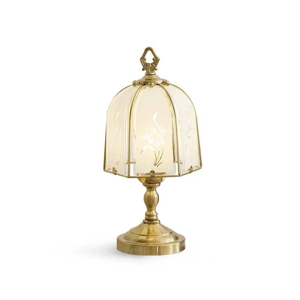 Luxury Orchid Glass Table Lamp Eco-Friendly