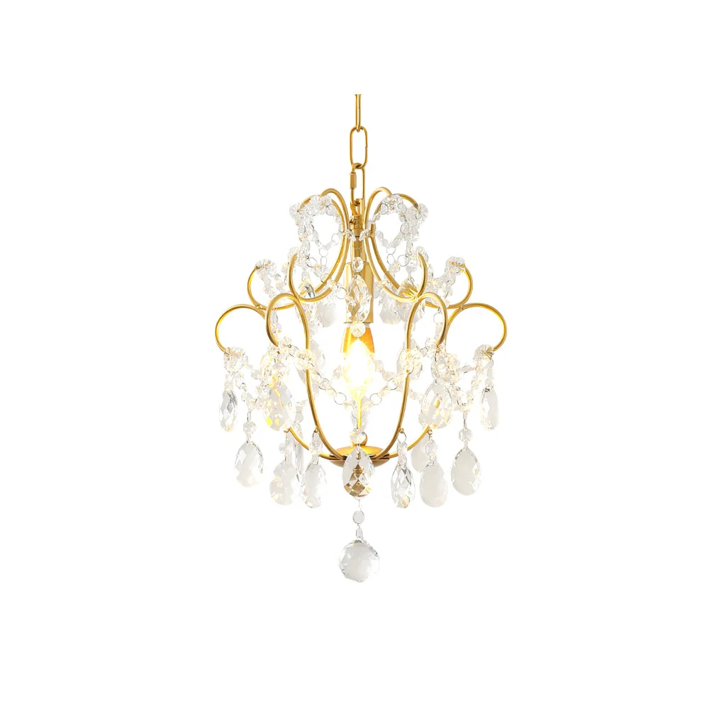 High-End Gilded Crystal Pendant Lamp Artisan