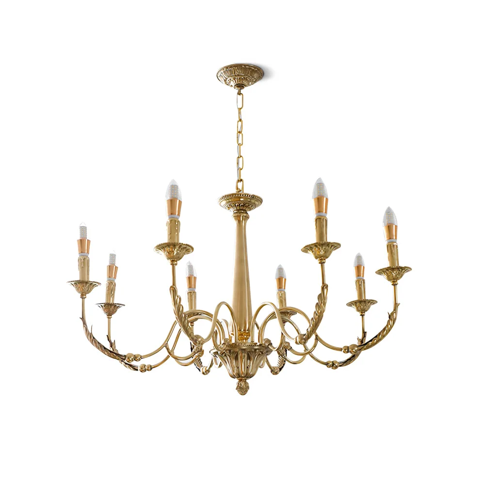 Premium Candle Brass Chandelier Authentic