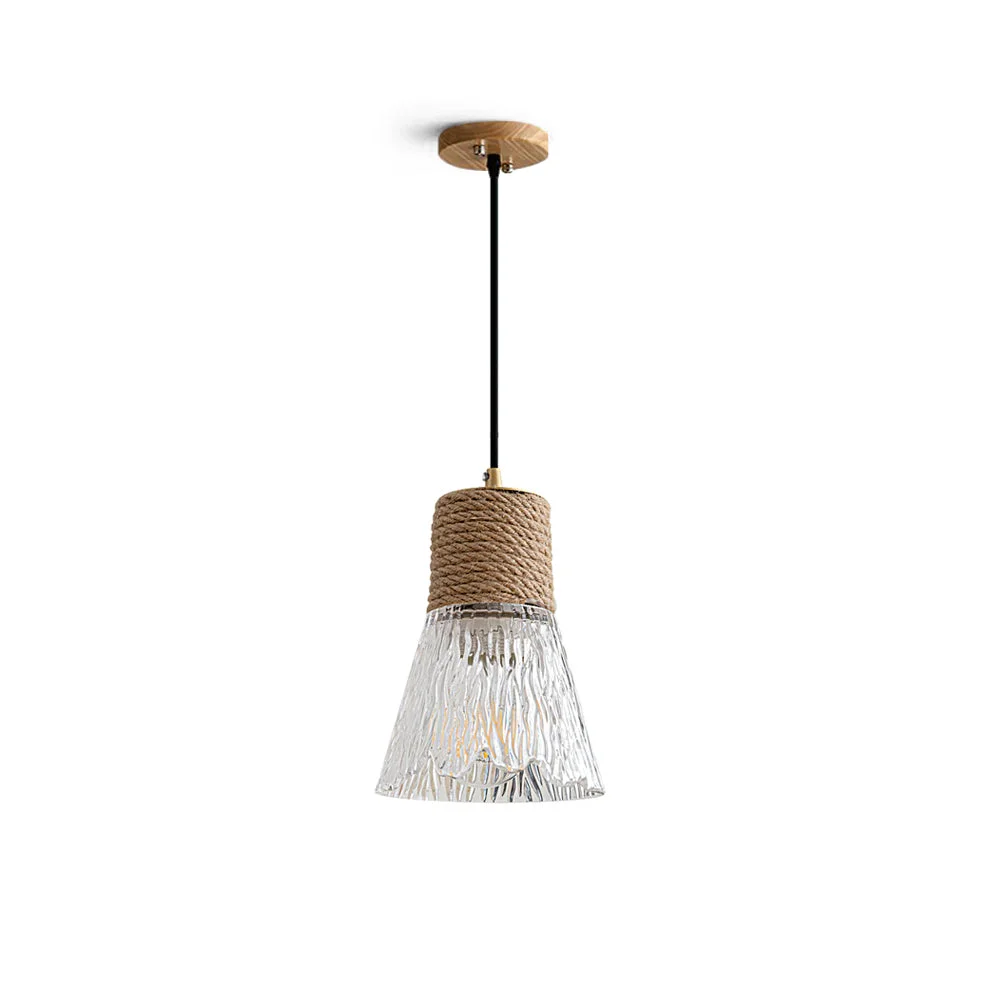 Verified Hemp Rope Glass Pendant Lamp High-Performance