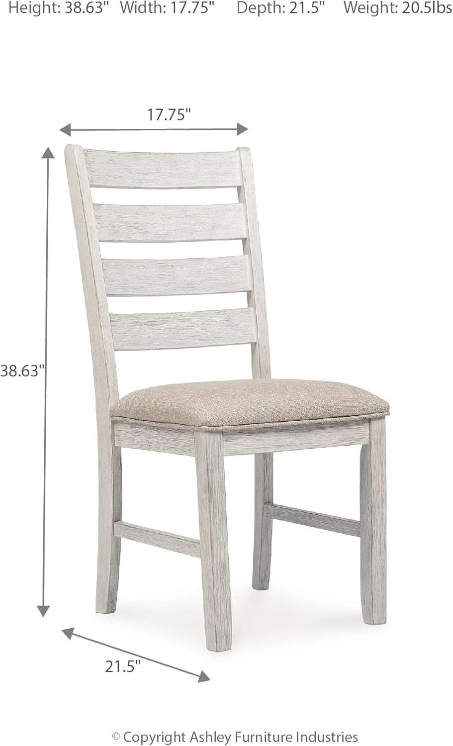 Long-Lasting Dining Room Chair Set Of 2 Whitewash Finish Upholstered Fine