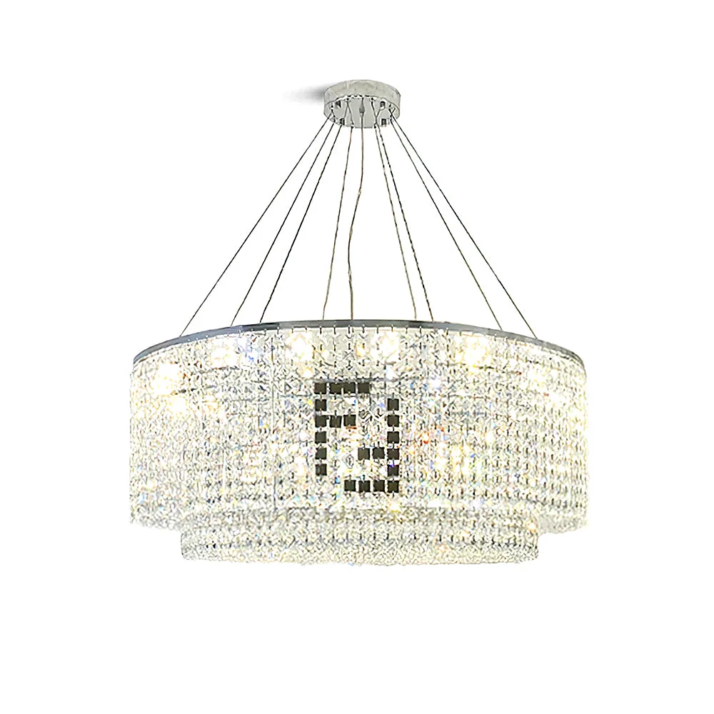 Optimized Liliana Round Crystal Chandelier Clean