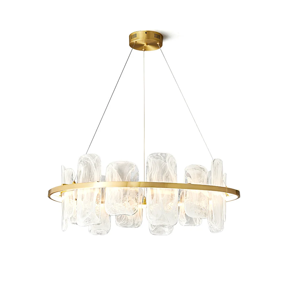 Fine Mille Round Glass Chandelier Soft