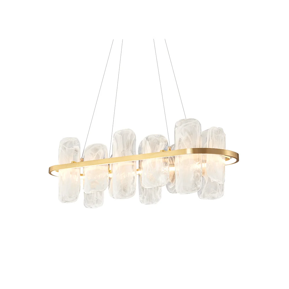 Pure Mille Long Glass Chandelier Breathable