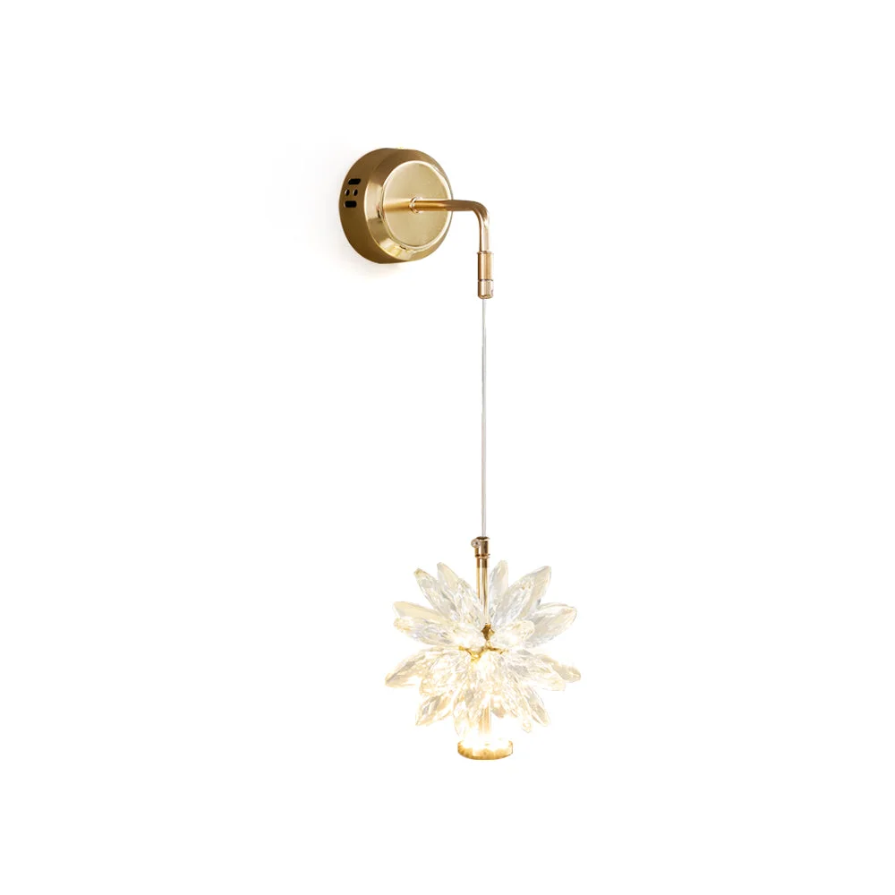 Environmentally Friendly Glam Flower Wall Lamp Elegant