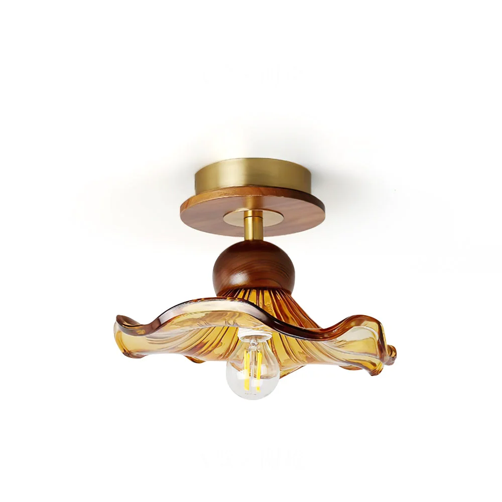 High-End Kapok Wood Ceiling Light Genuine