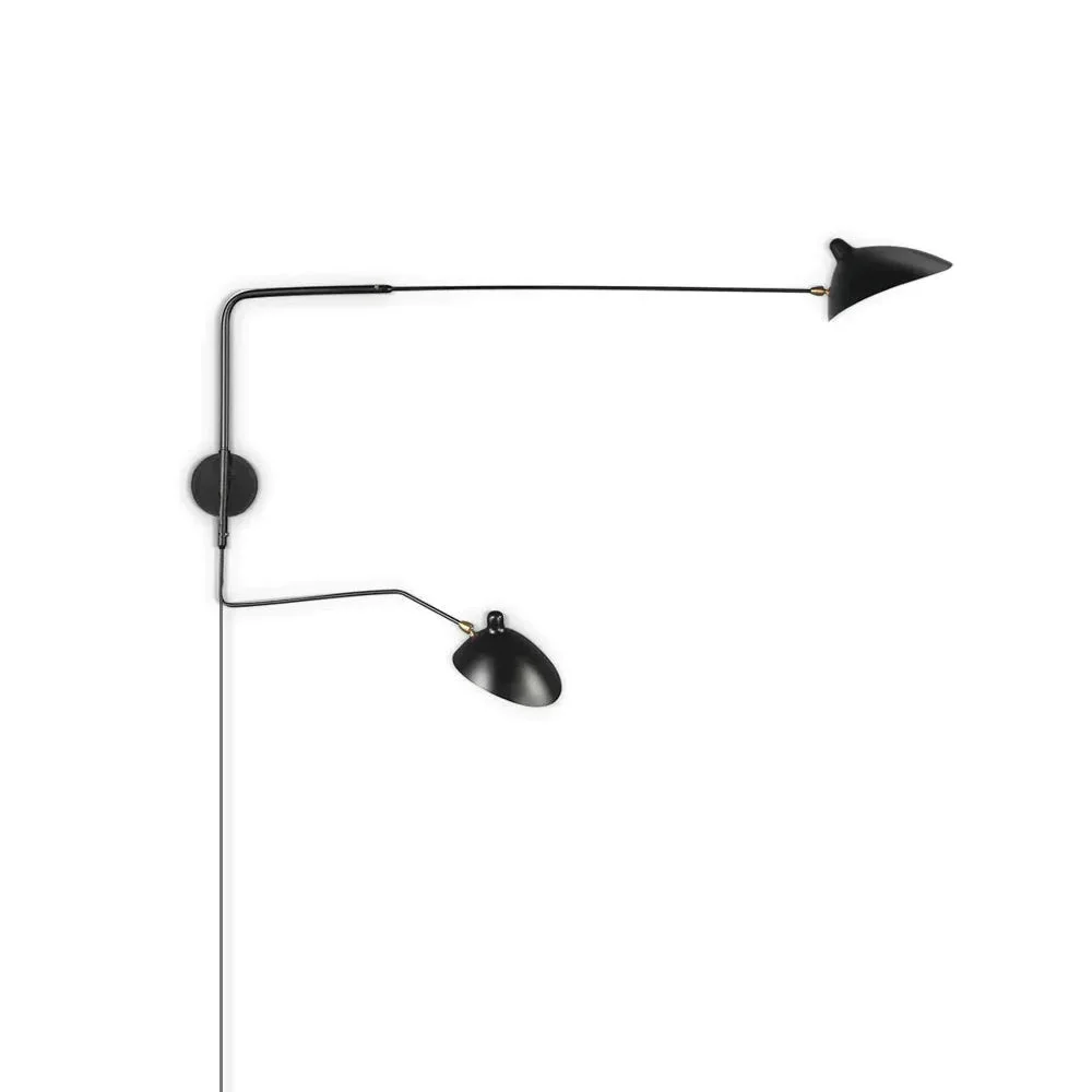 Traditional Serge Mouille Plug In Wall Lamp Soft