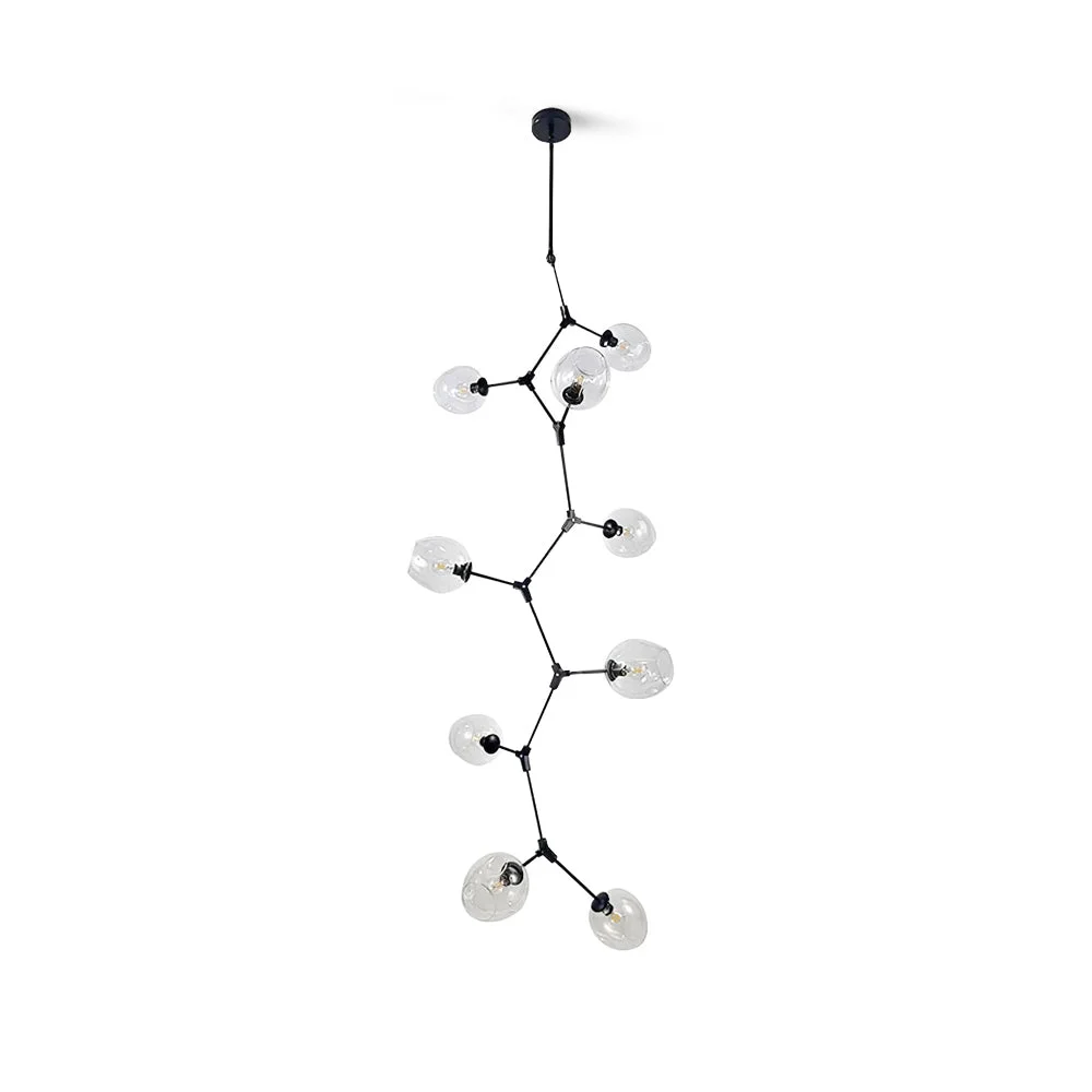 Pure Perry Globe Vertical Chandelier First-Class