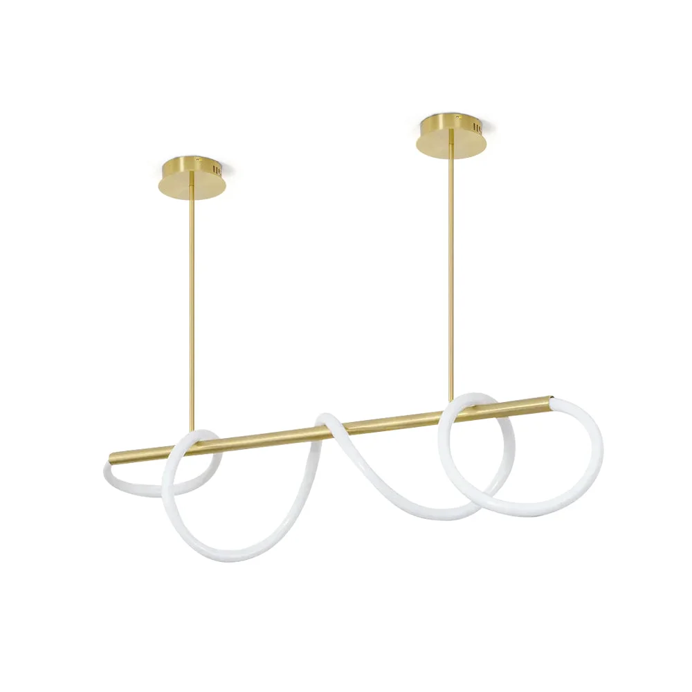 Original Design Serpentine Glow Gold Chandelier High-Performance