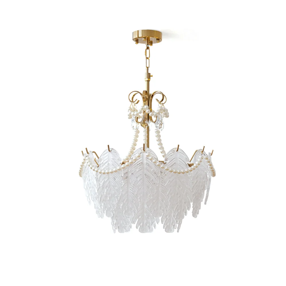 Reusable Feather Glass Chandelier Optimized