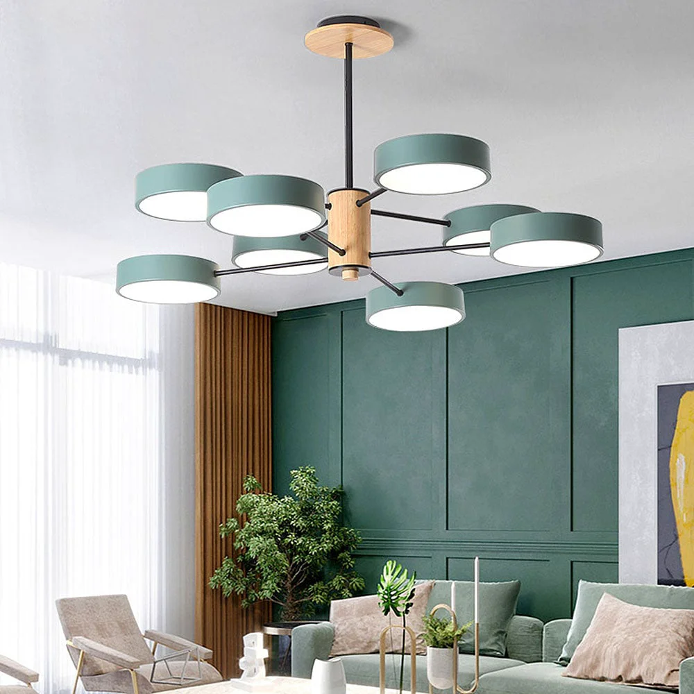 Green Modern Simple LED Branched Pendant Light Trendy