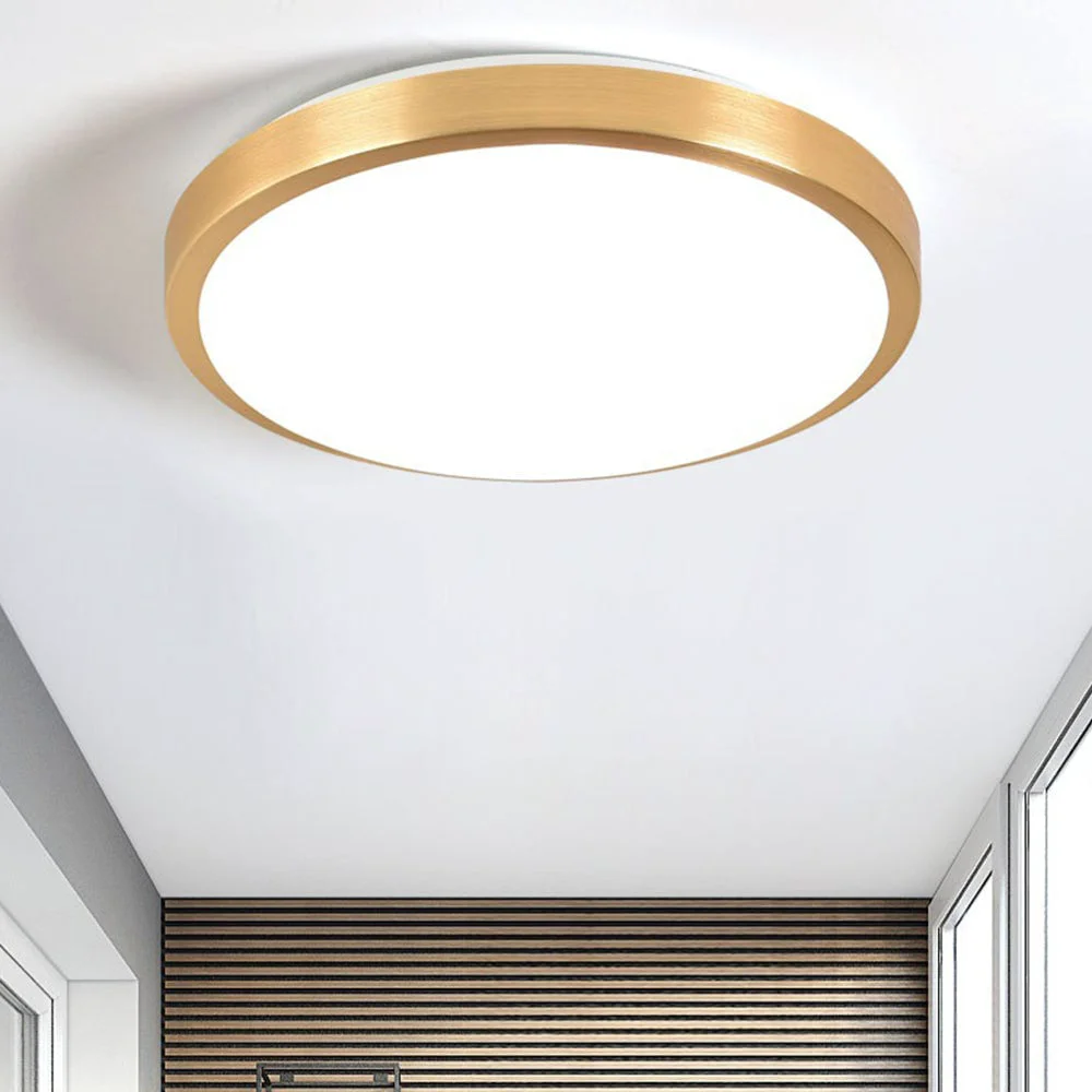 Versatile Gold Vintage Round Flush Mount Ceiling Light Consistent