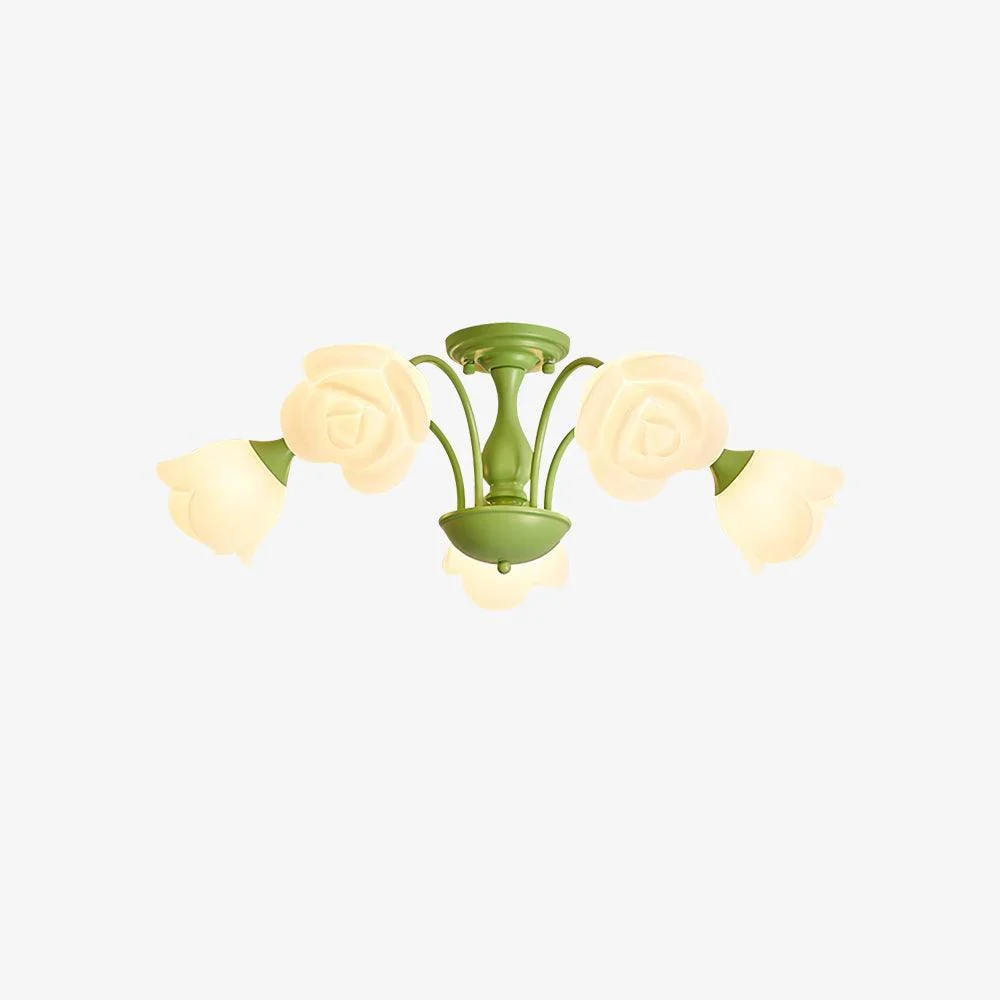 Solid Rose Matcha Ceiling Light Optimized
