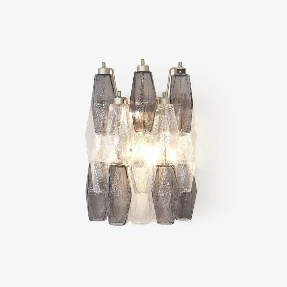 Safe Murano Rhombus Glass Wall Lamp Pure