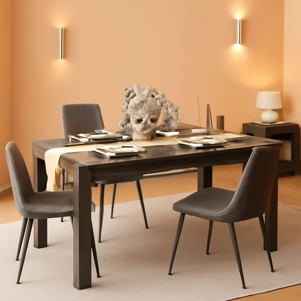Reliable 63 Inch Wood Dining Table For 4 To 6 People Grey I For Dining Room Practical