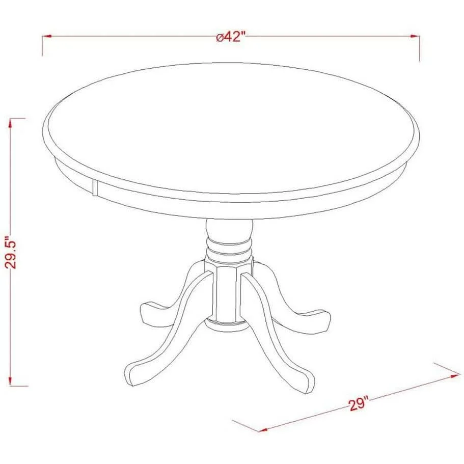 First-Class 42 Inch Cappuccino Dining Table For Kitchen And Dining Room Selected