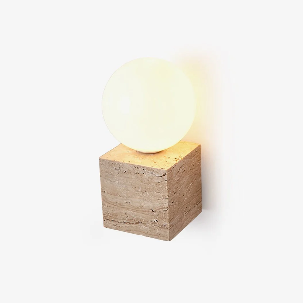 Fashionable Cube Stone Wall Lamp Certified