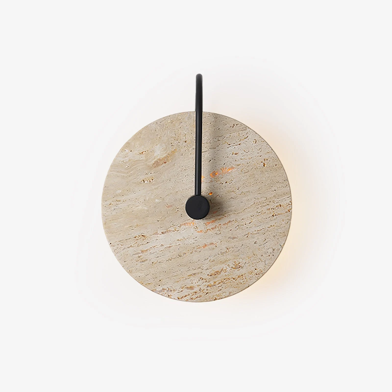 Soft Round Travertine Wall Lamp Original Design
