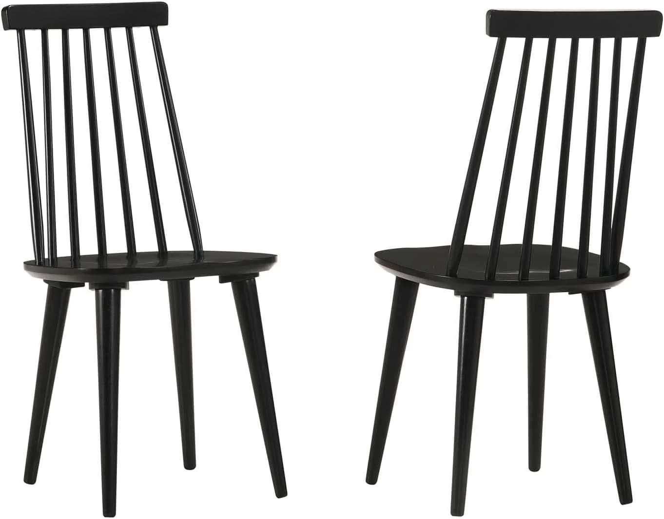 Powerful Antique Walnut Hardwood Spindle Back Dining Chairs Enhanced