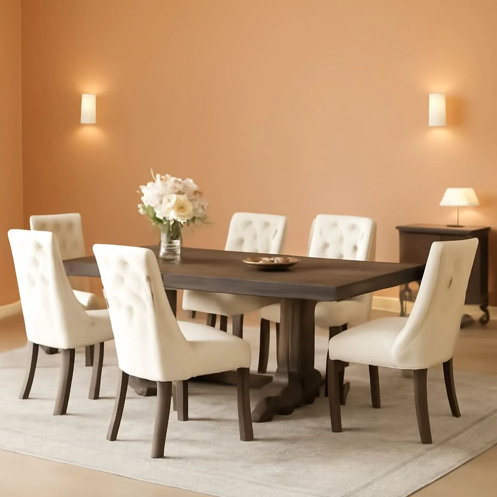 Healthy Beige Tufted Contemporary Dining Chairs Collection Eco-Friendly