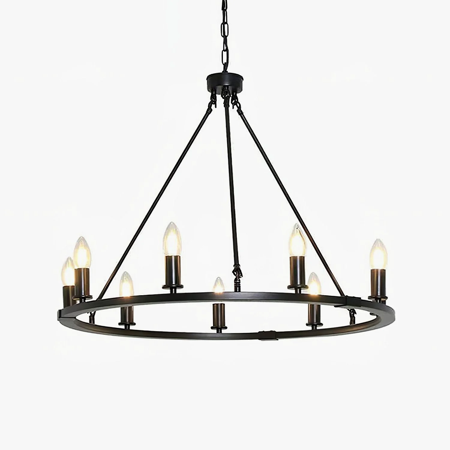 Prestigious Black Candles Ring Chandelier Official