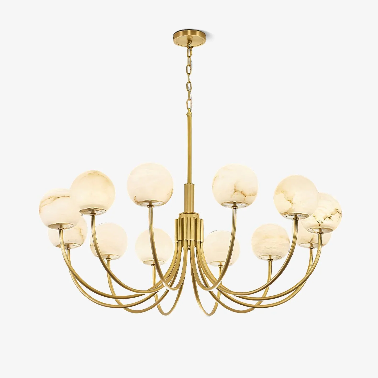 Responsible Modern Alabaster Globe Chandelier Durable