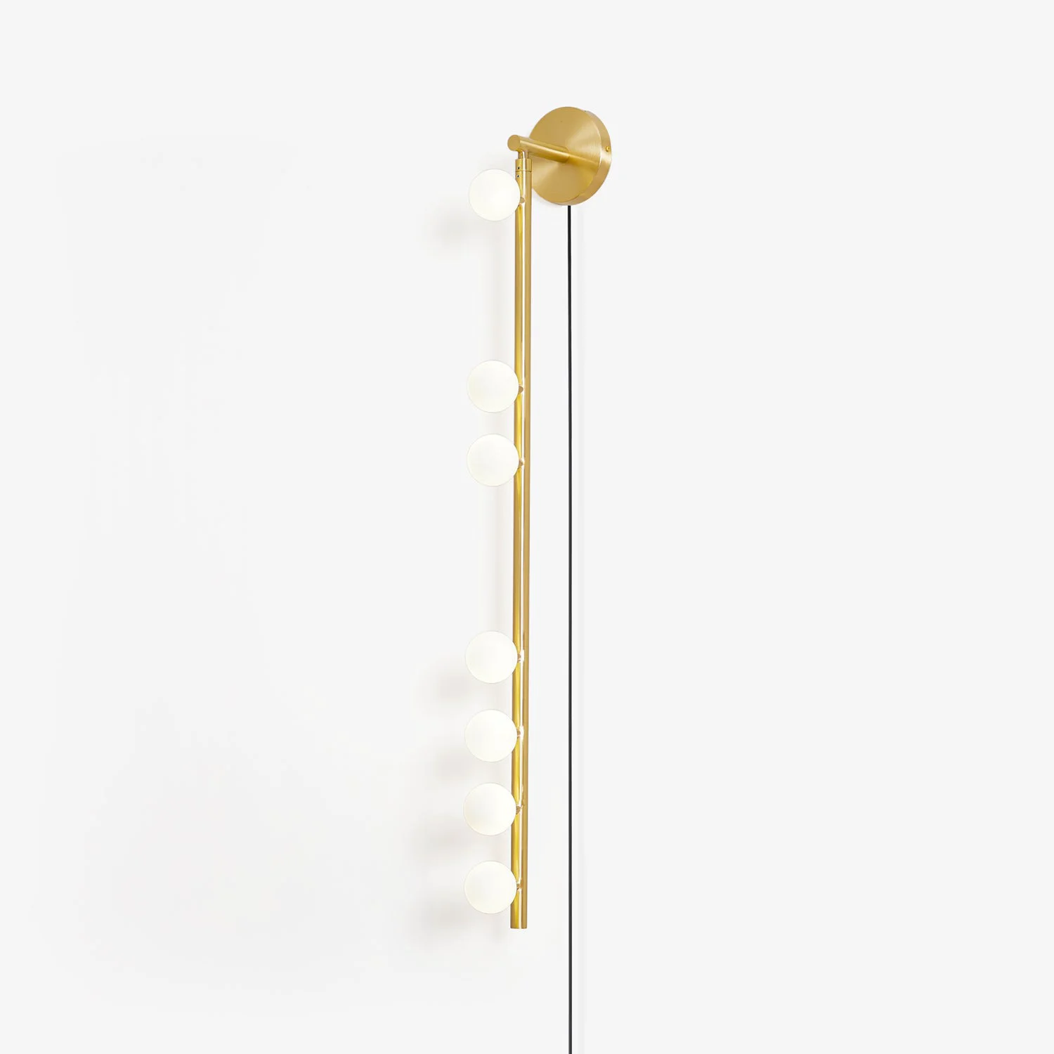 Responsible Brass Glass Tube Plug-in Wall Lamp Optimized