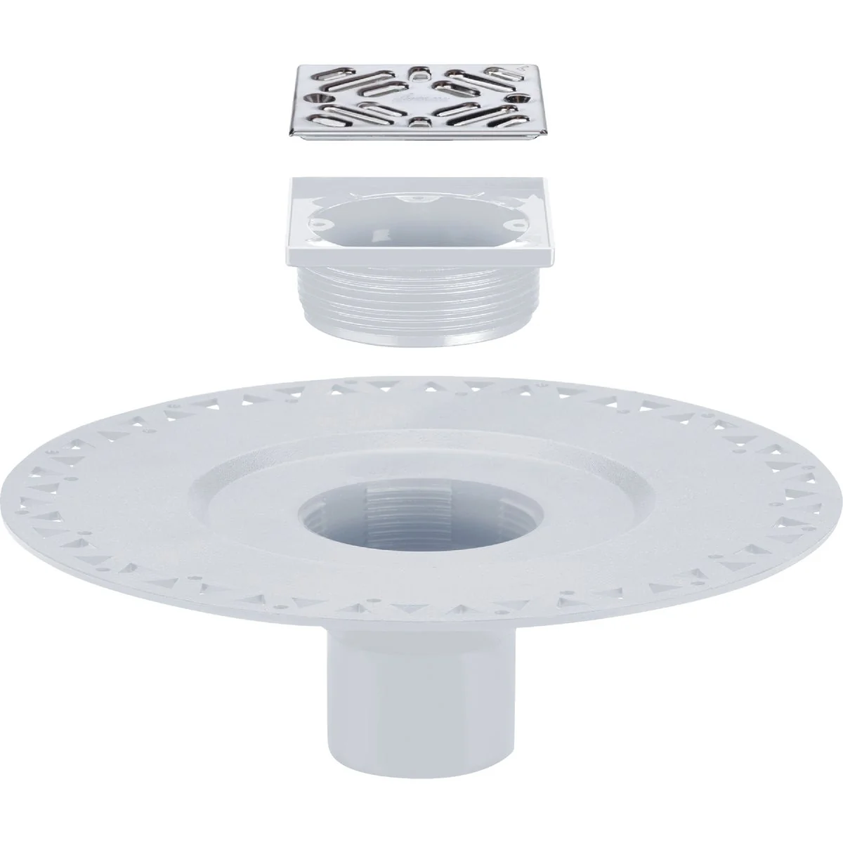 Fine PROVA 2 In. PVC Shower Drain with Chrome Strainer Innovative