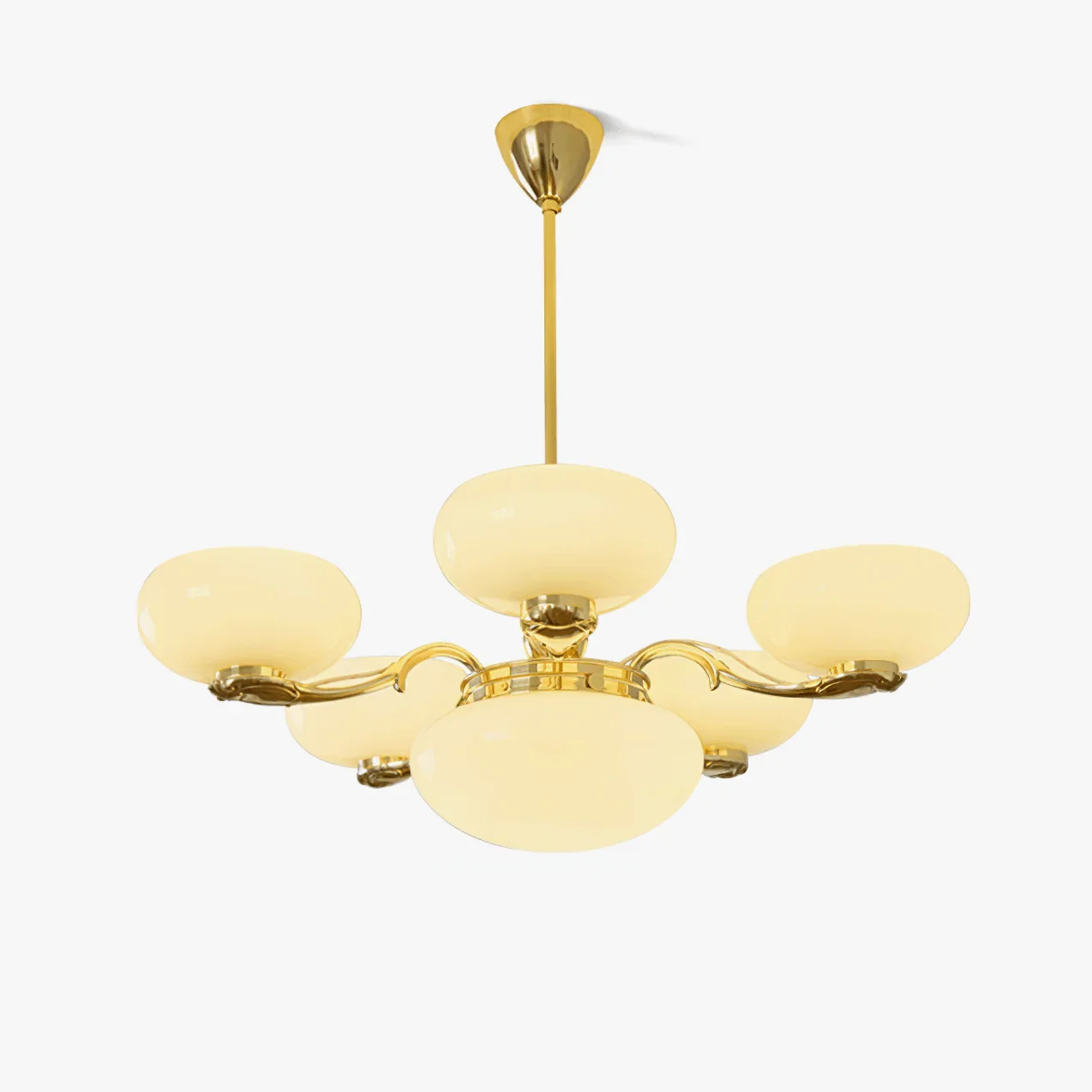 Exceptional Vintage Brass Chandelier Fine Crafted